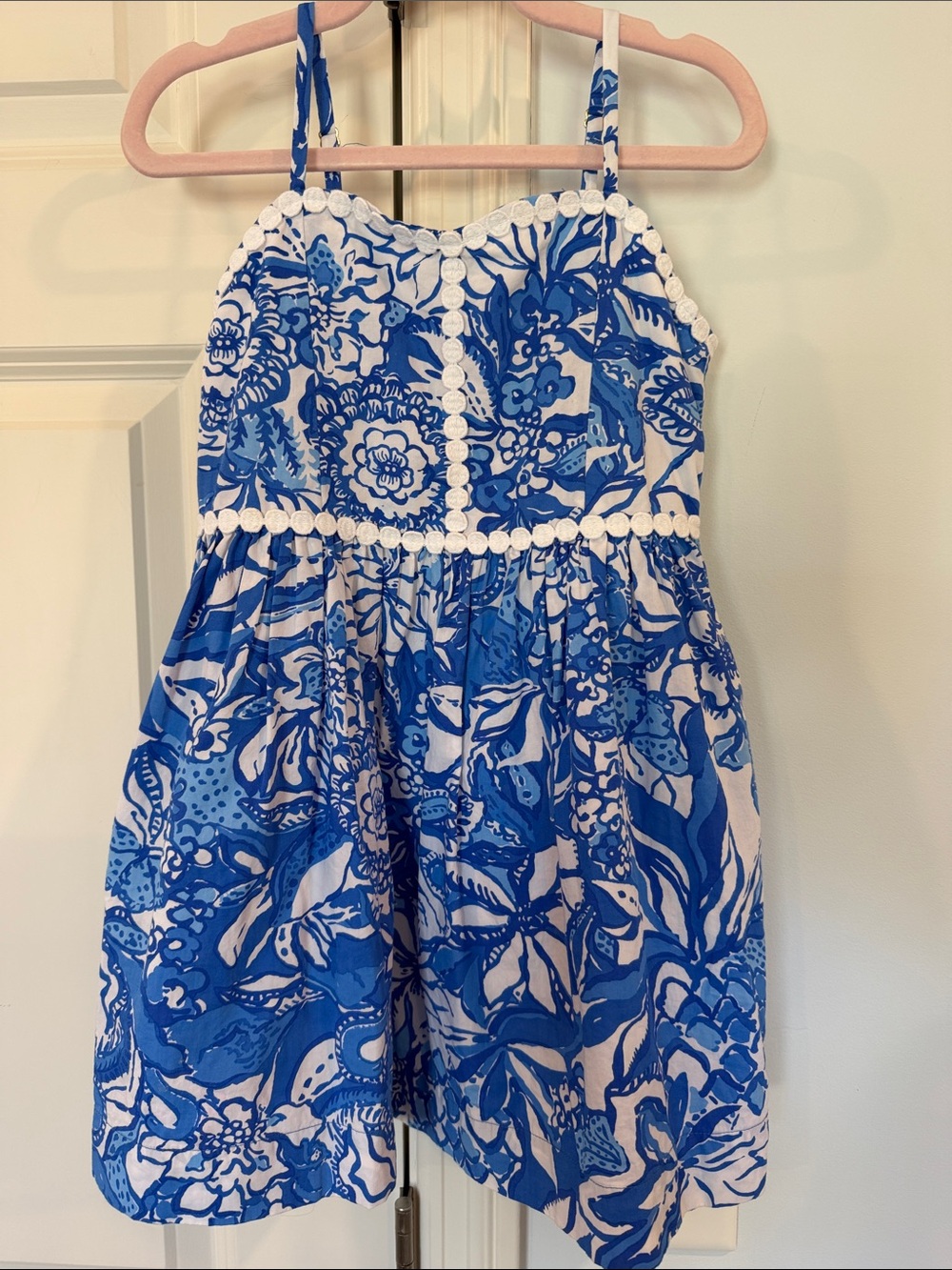Lilly Pulitzer Blue and White Floral Sundress